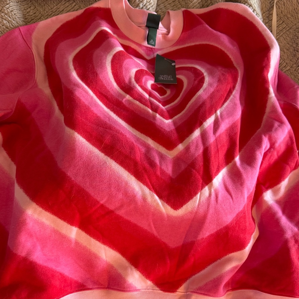 Wild Fable Red and Pink Heart Sweater